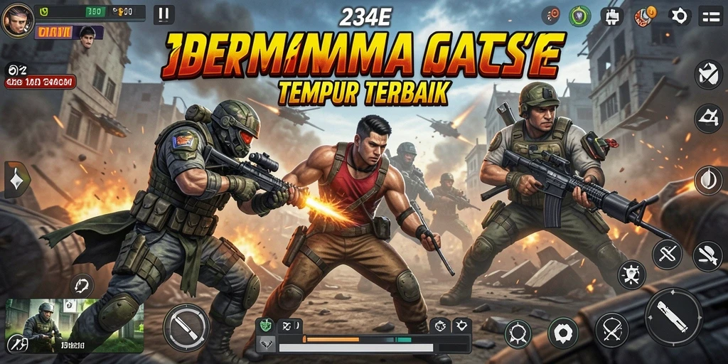 Gameplay intens di 234E menunjukkan aksi tembak-menembak yang mendebarkan.