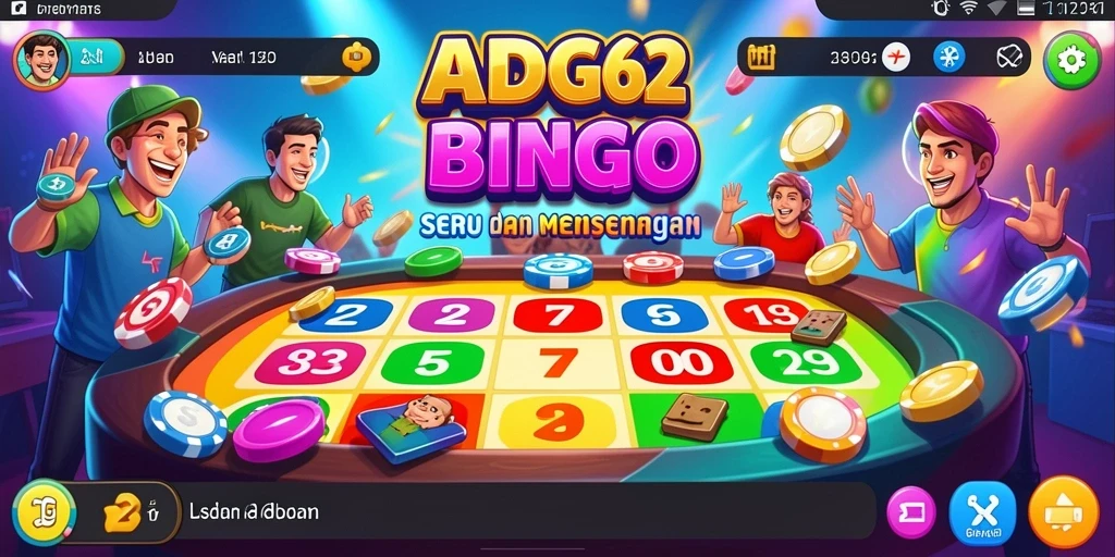 Tampilan gameplay seru dalam ADG62 dengan banyak variasi Bingo.