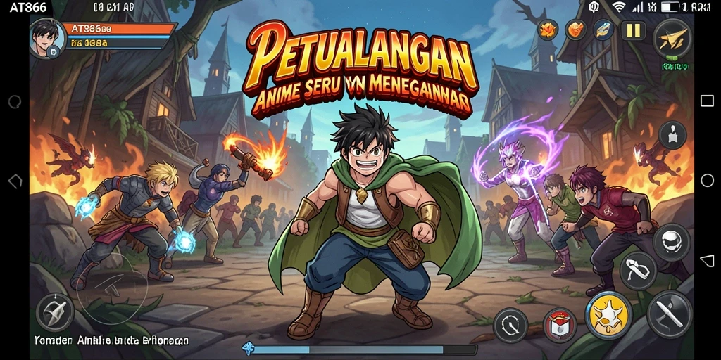 Tampilan menarik dari gameplay anime di AT866.