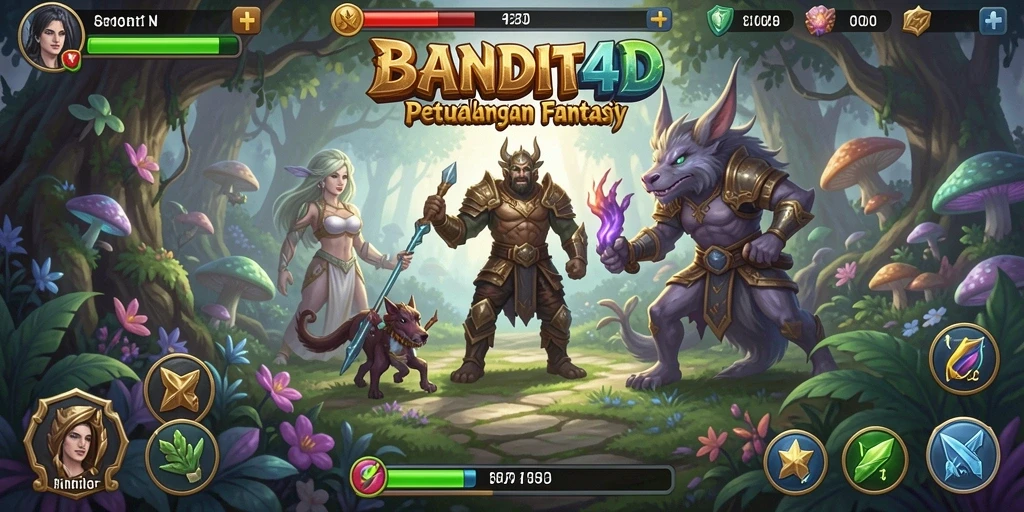 Screenshot gameplay BANDIT4D yang menunjukkan aksi petualangan seru.