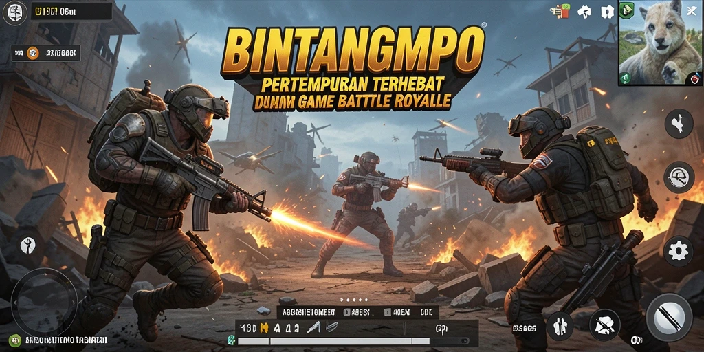 Tampilan gameplay seru dalam BINTANGMPO Battle Royale.
