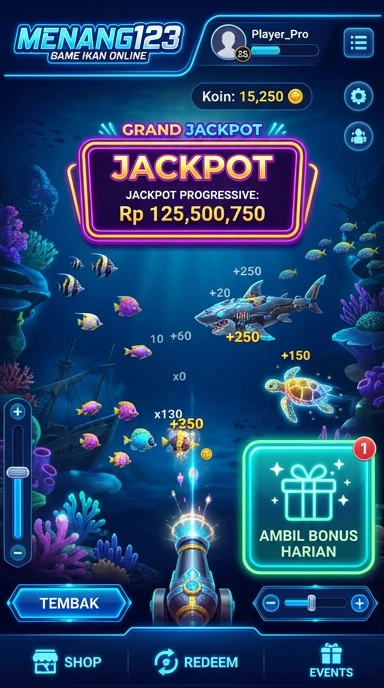 Tampilan aplikasi menang123 yang sederhana dan mudah digunakan.
